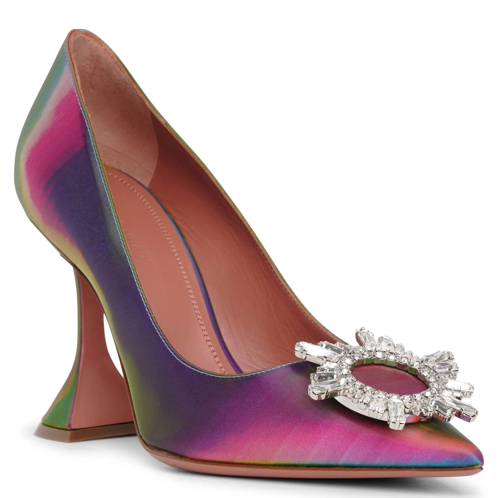 Begum crystal embellished leather pumps