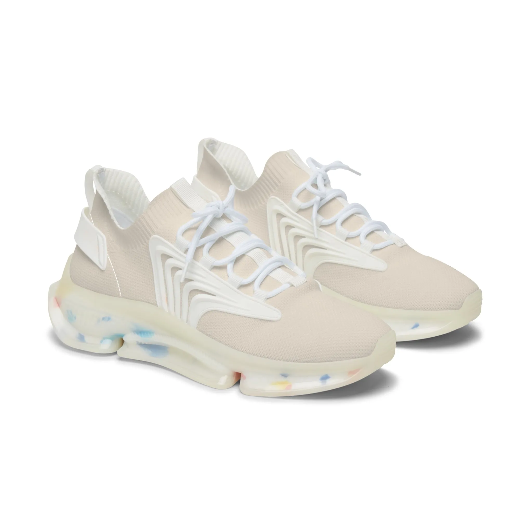 Beige Women's Mesh Sneakers