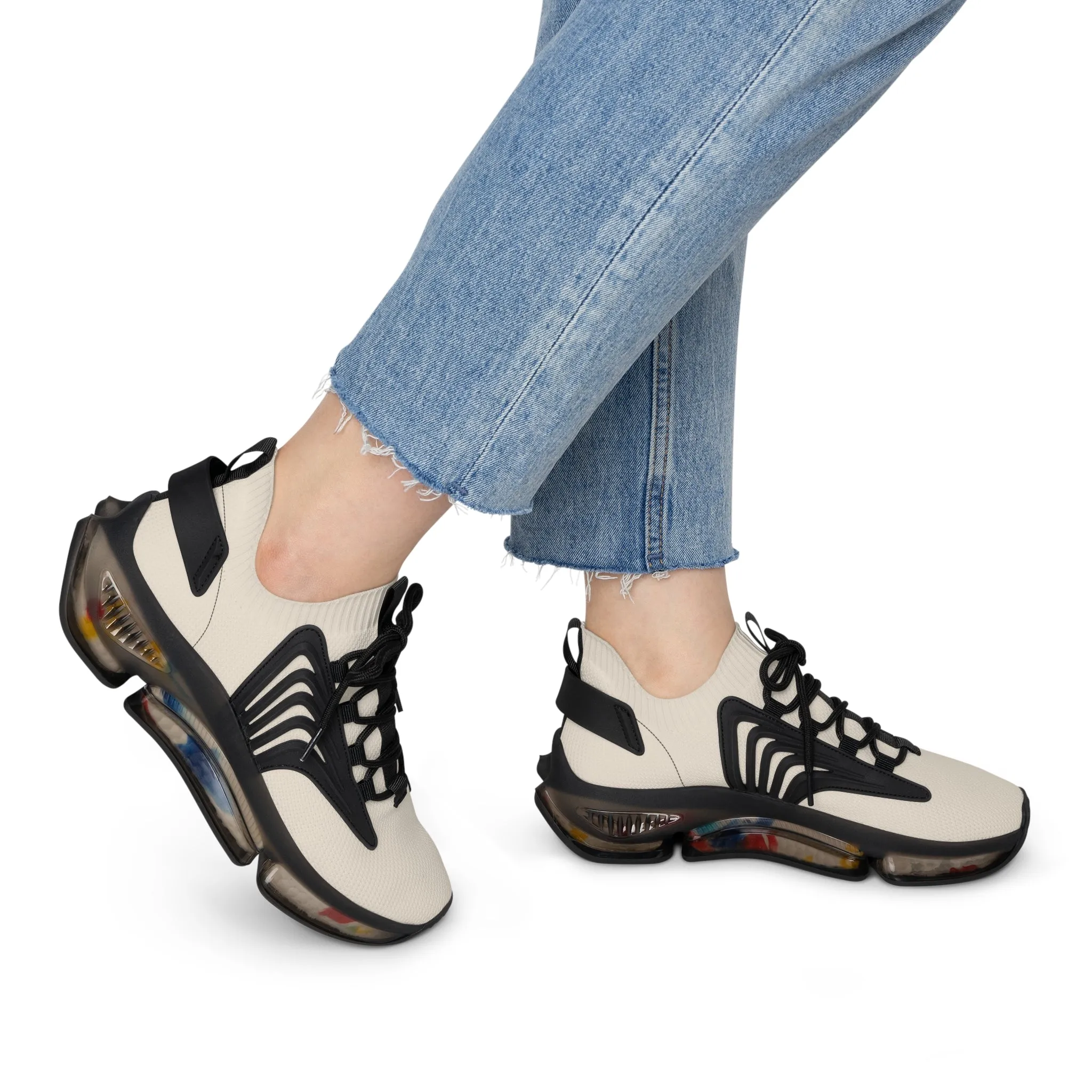 Beige Women's Mesh Sneakers