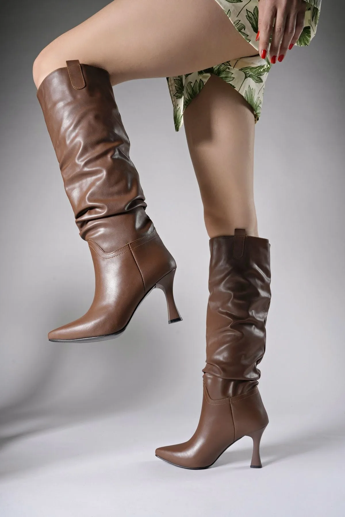 Bhelzilo Women's Heels Boots 00128511 Taba Skin