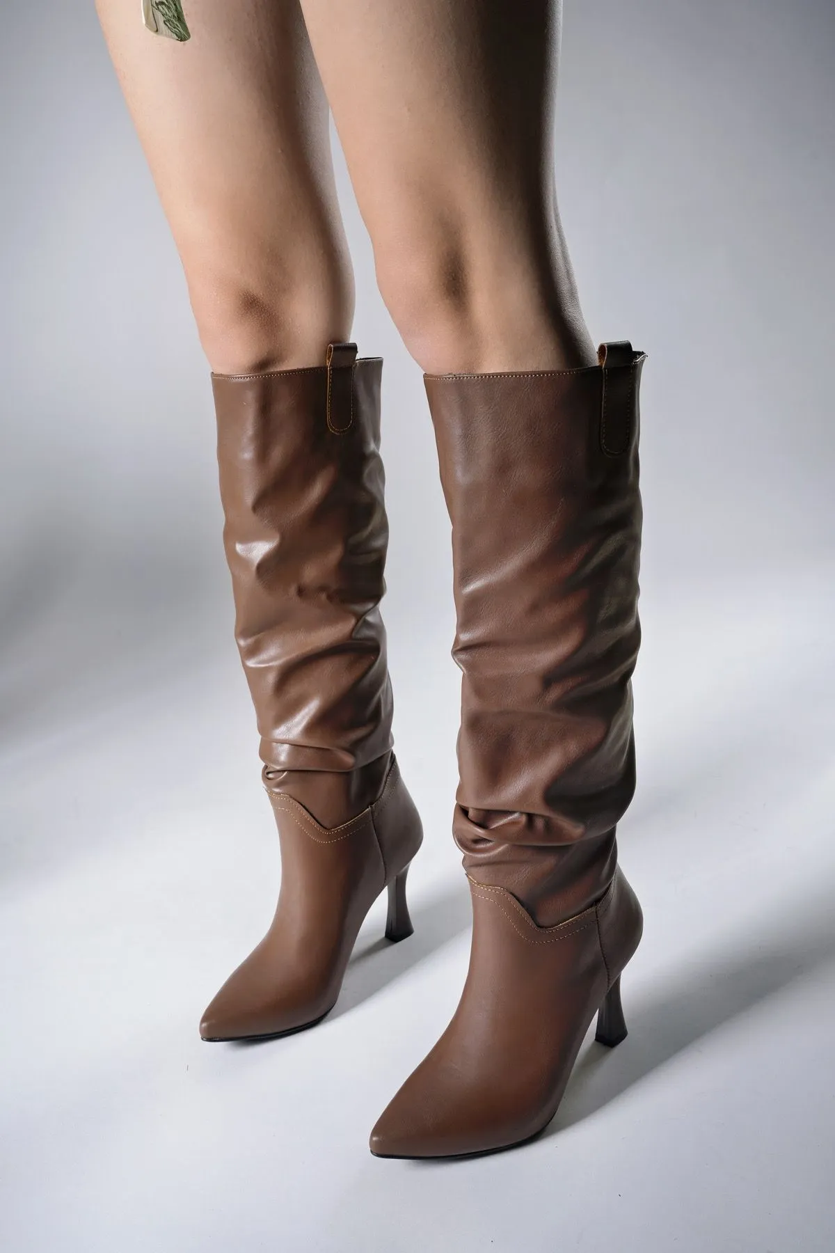 Bhelzilo Women's Heels Boots 00128511 Taba Skin