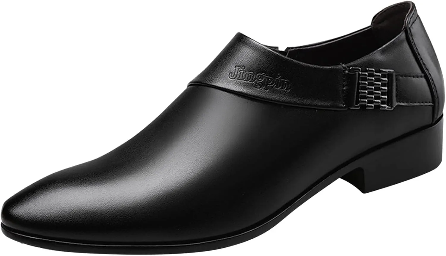Black Dress Shoes Men Oxford Shoes for Men Black Dress Shoes Slip On Brown British Business Shoe Pointed Toe Formal Leather Shoes
