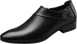 Black Dress Shoes Men Oxford Shoes for Men Black Dress Shoes Slip On Brown British Business Shoe Pointed Toe Formal Leather Shoes