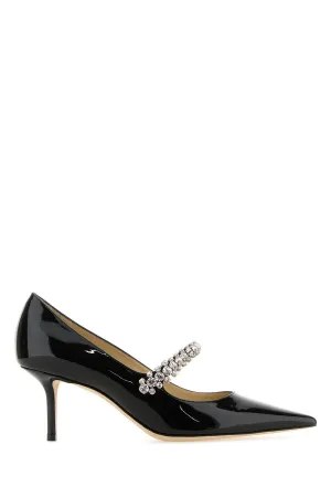 Black leather Bing 65 pumps