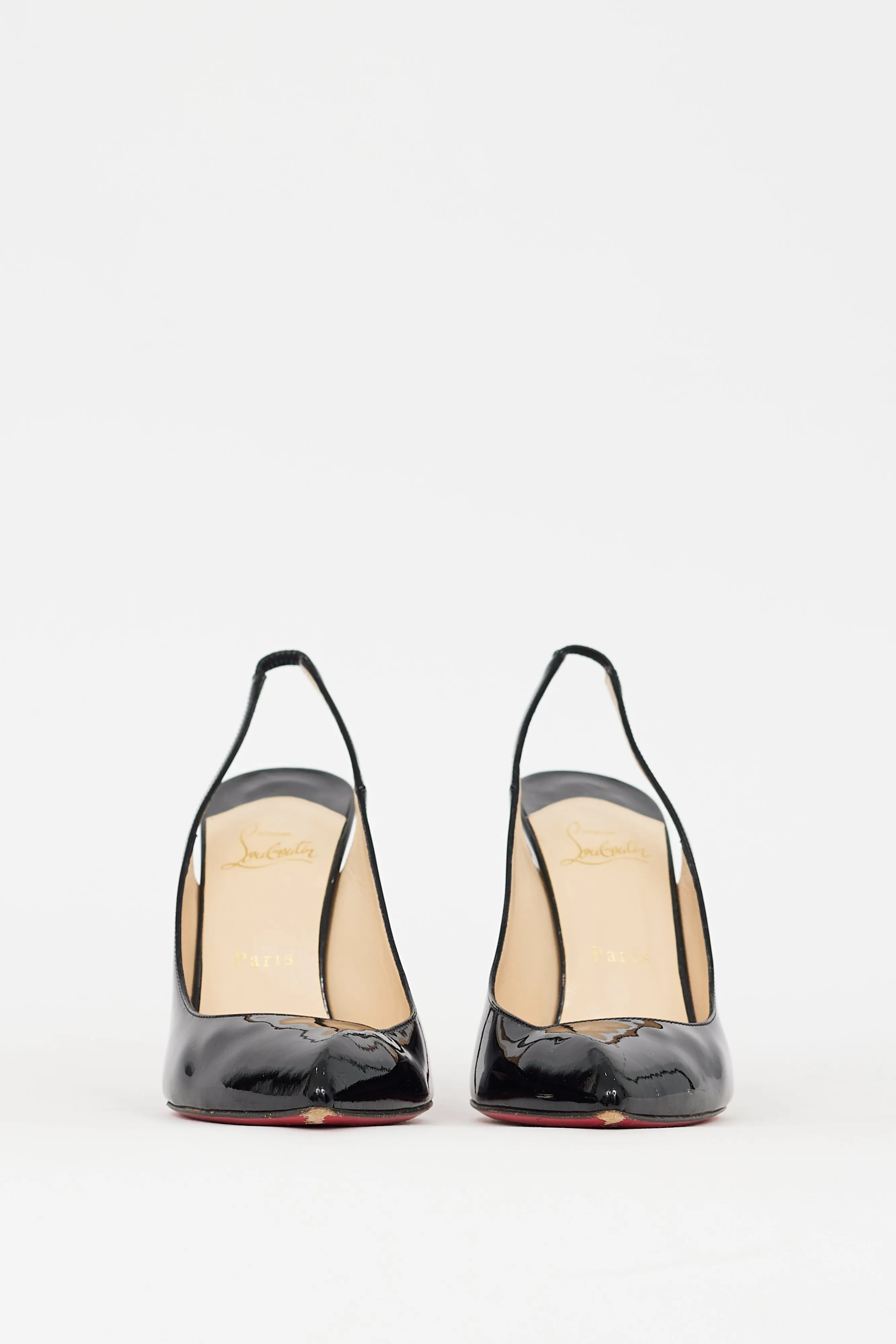 Black Patent Leather Fleuve 110 Slingback Pump