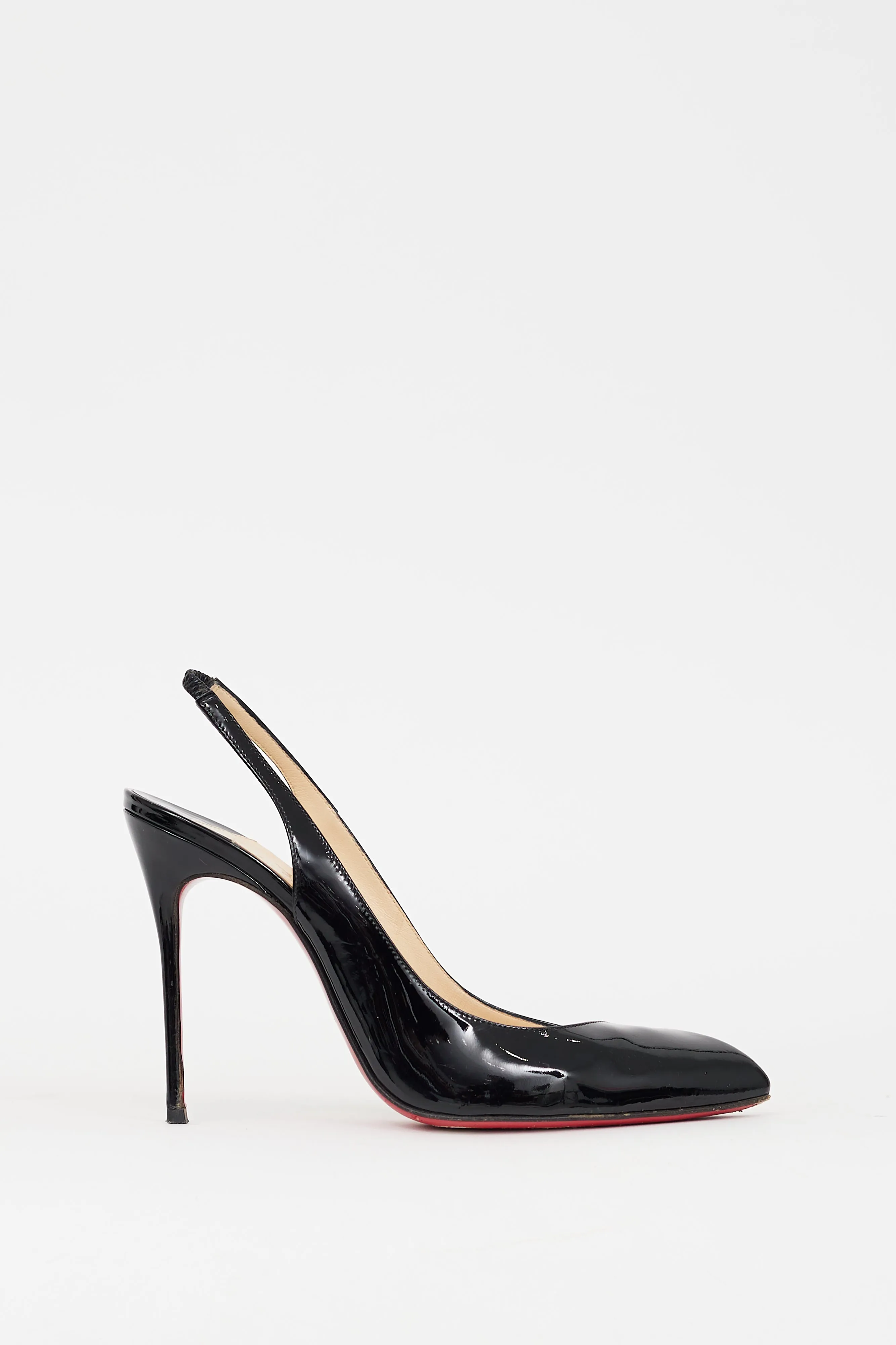 Black Patent Leather Fleuve 110 Slingback Pump