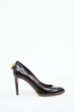 Black Patent Padlock Pump
