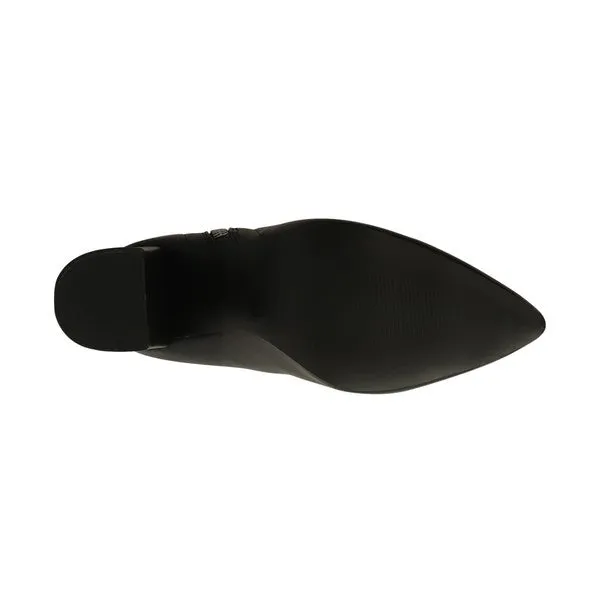 Black Pointed Toe High Ankle Boots