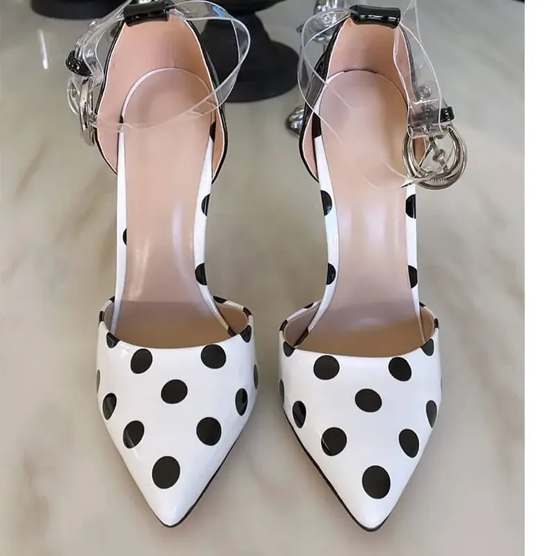 Black Polka Dot Stiletto Pumps