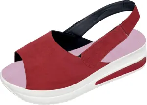 Black Sandals Women Wedge, Women's 2023 Peep Toe Platform Sandals Shoes Wedges Ankle Buckle Ladies Flip Flops