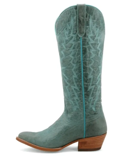 Black Star Women's Dusty Turquoise Sierra Almond Toe Cowgirl Boots WBAL004