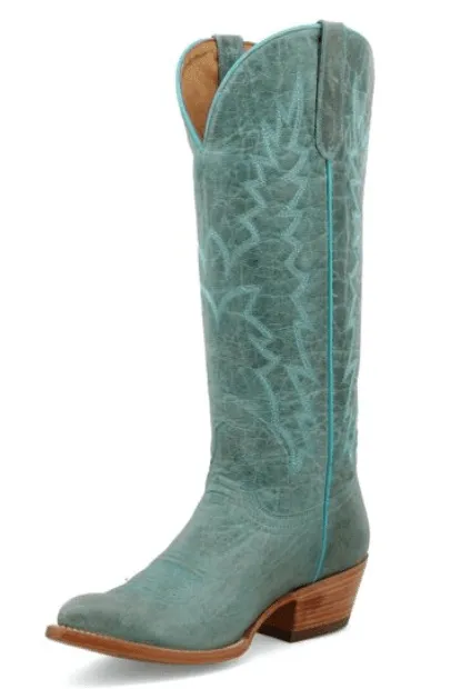 Black Star Women's Dusty Turquoise Sierra Almond Toe Cowgirl Boots WBAL004
