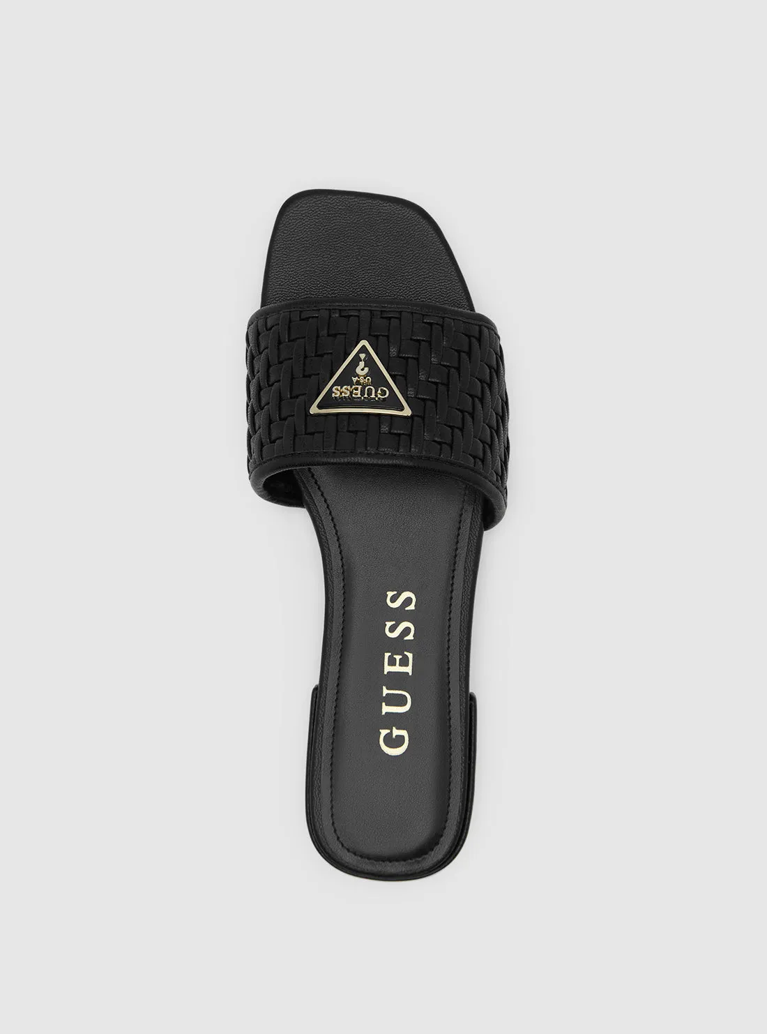 Black Tamsey Slide Sandals