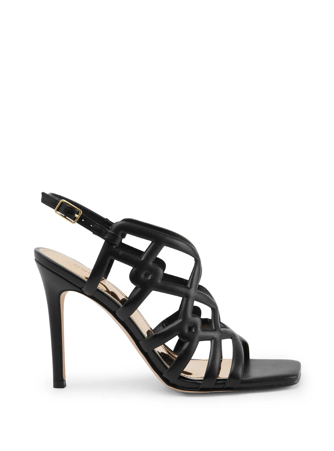 Black Teama Strappy High Heels