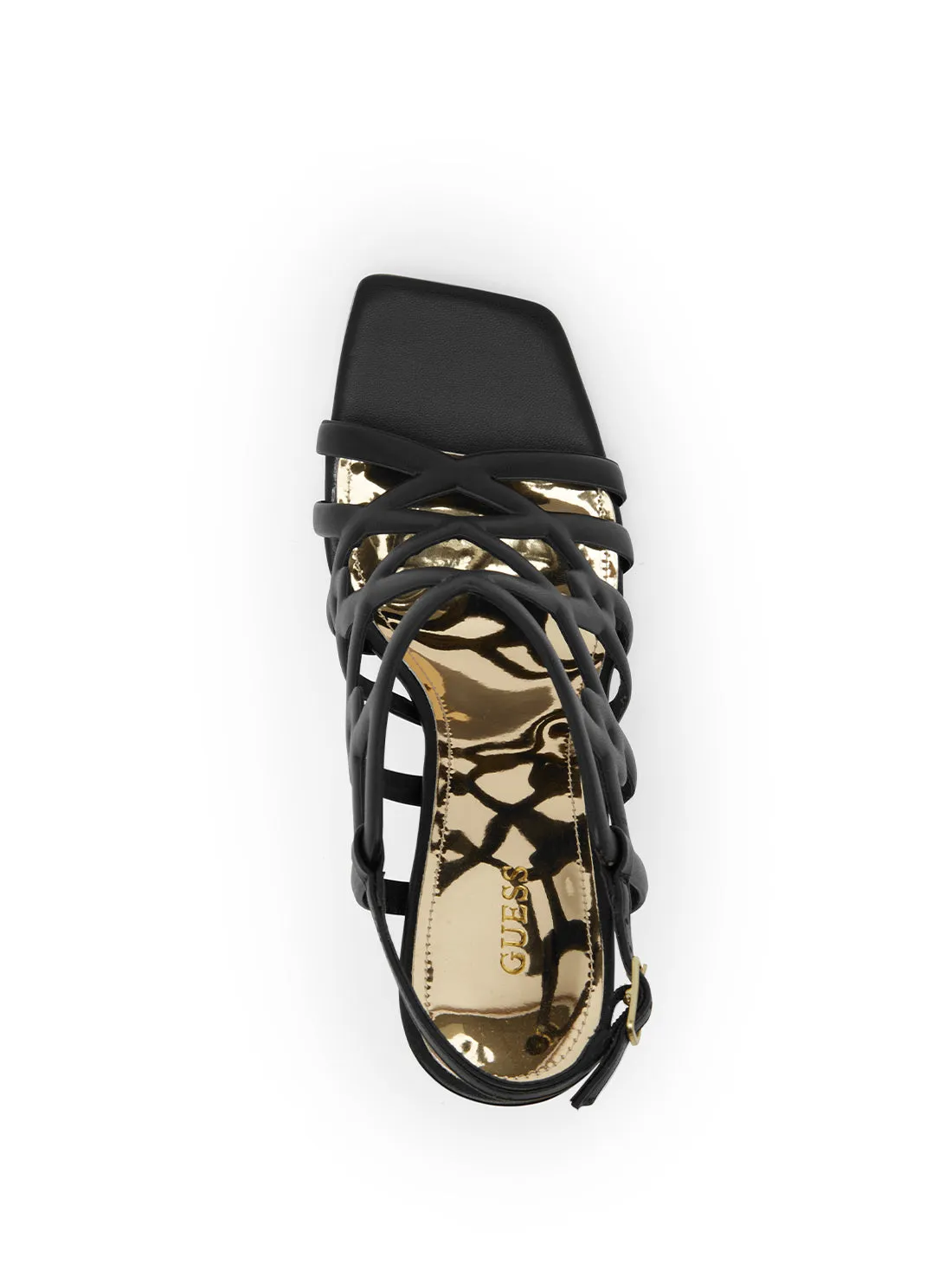 Black Teama Strappy High Heels