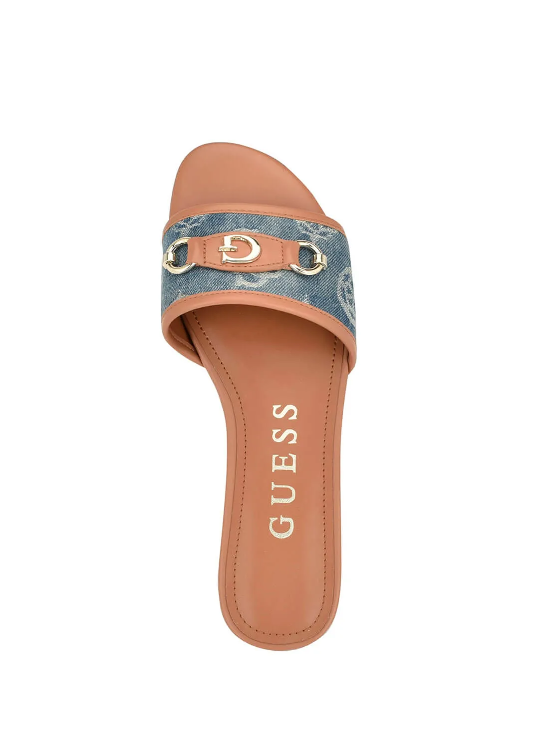 Blue Denim Logo Hammi3 Slide Sandals