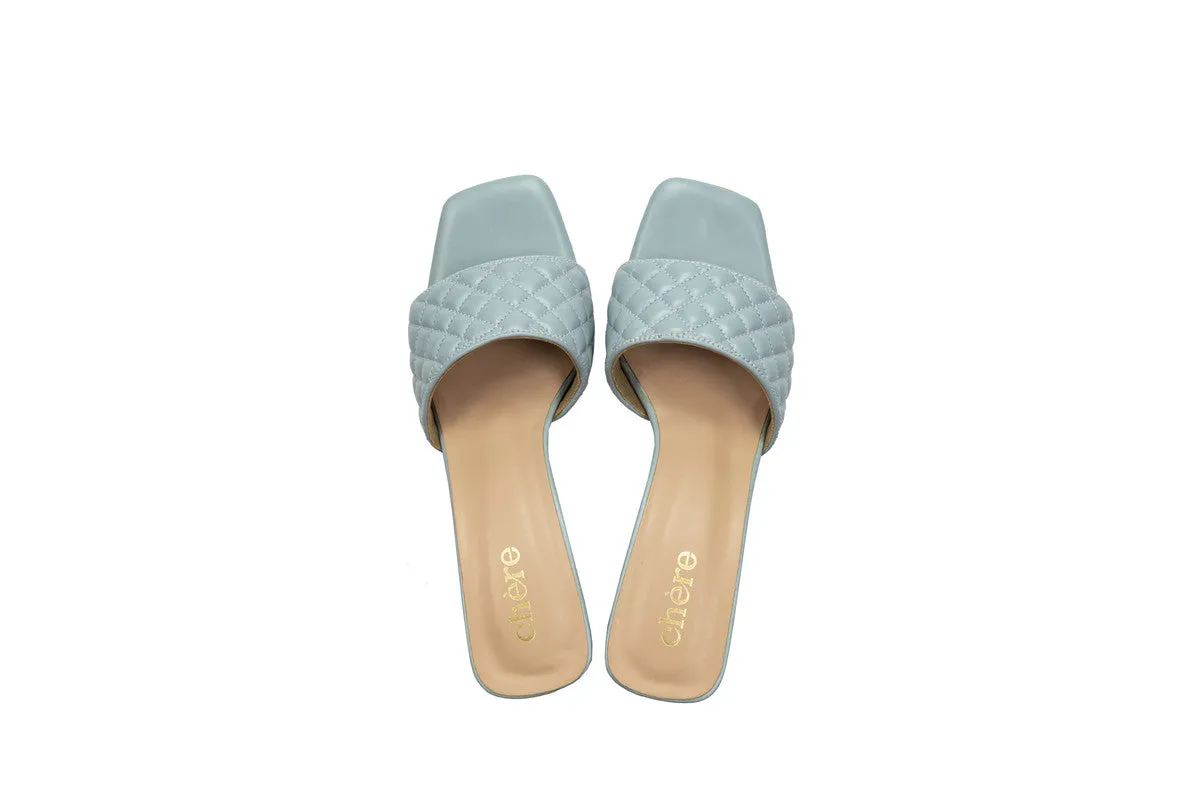 Blue Fancy Quilted T-Heels for Women