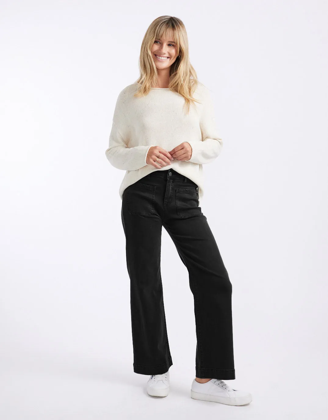 Bobbi 7/8 Denim Jeans - Black
