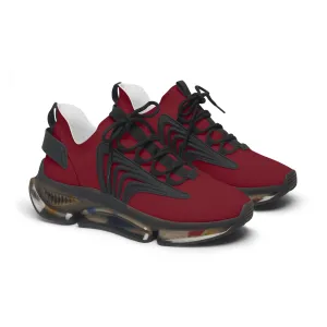 Burgundy Women's Mesh Sneakers