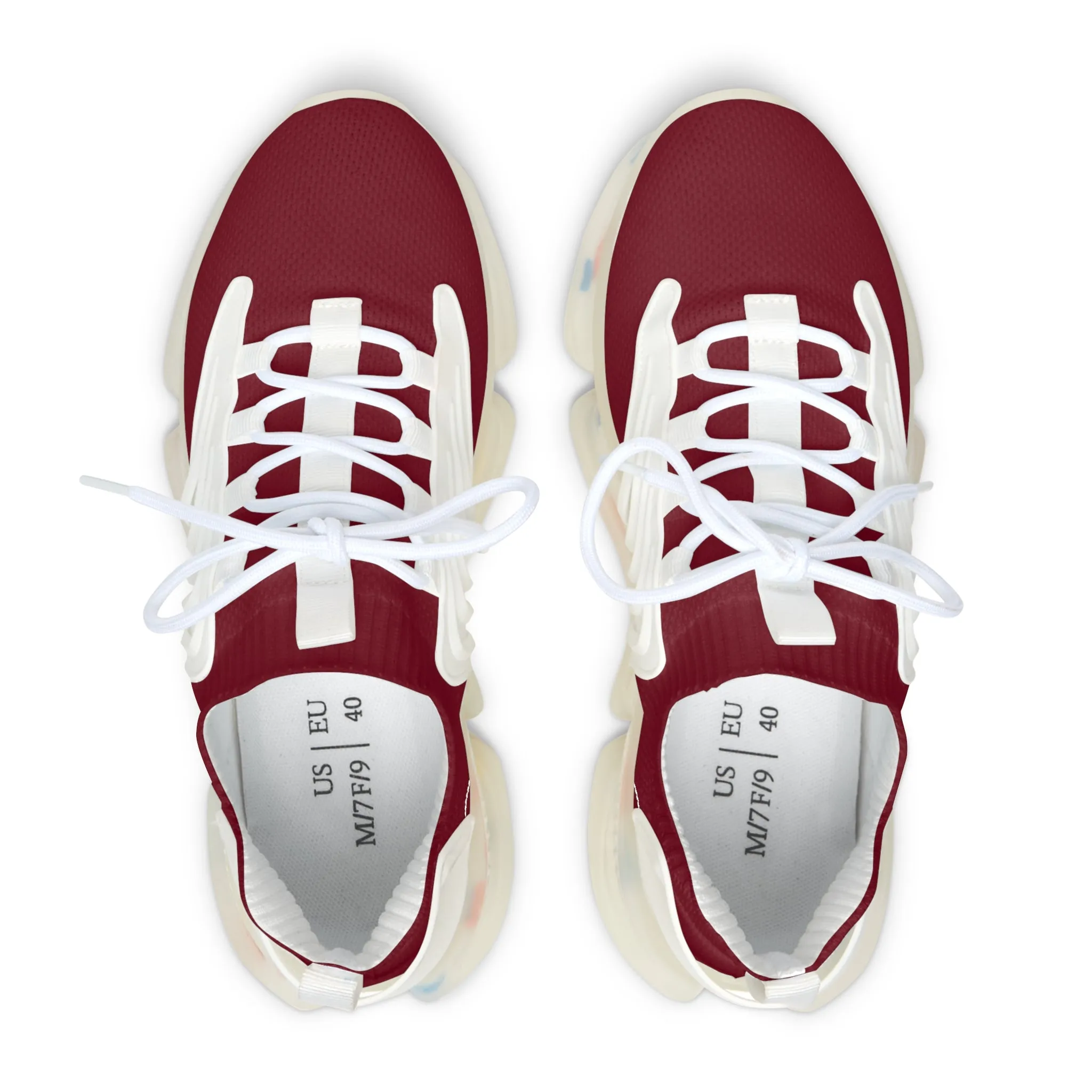 Burgundy Women's Mesh Sneakers