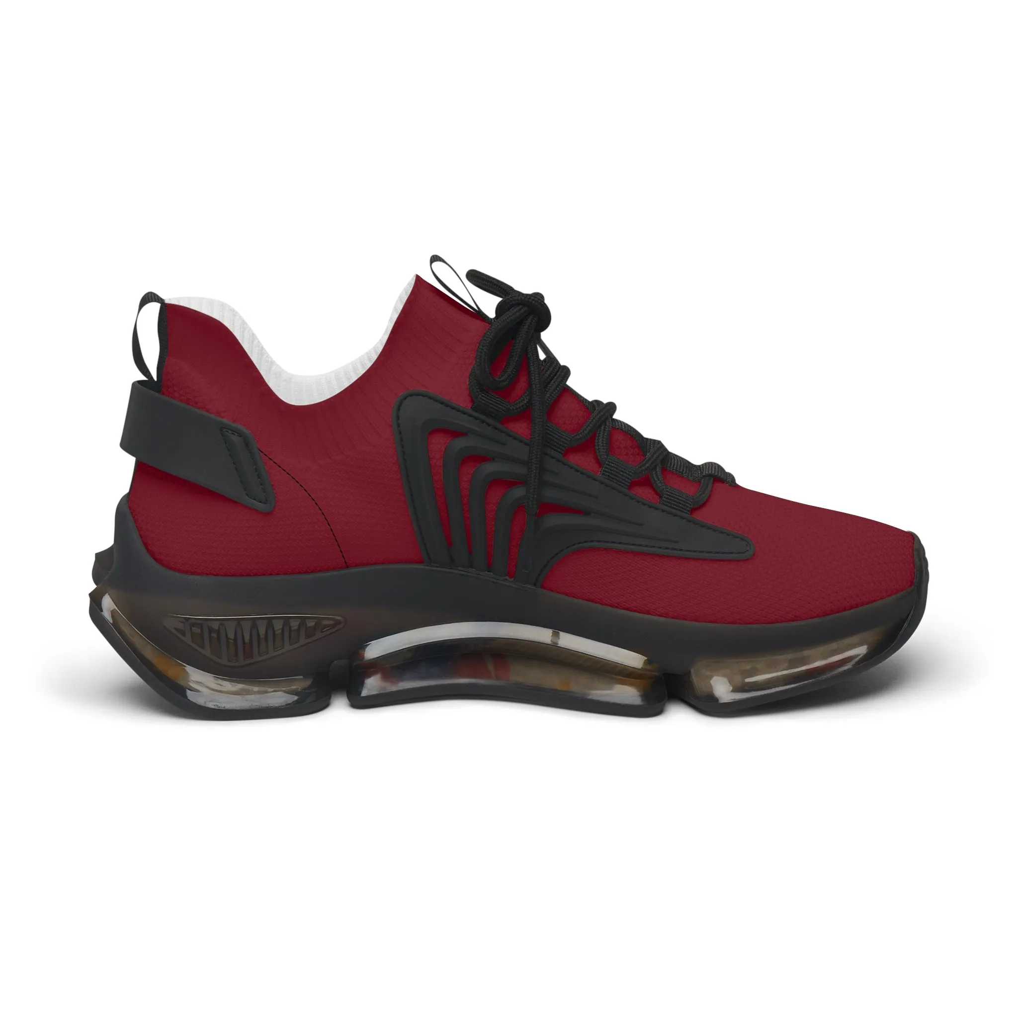 Burgundy Women's Mesh Sneakers