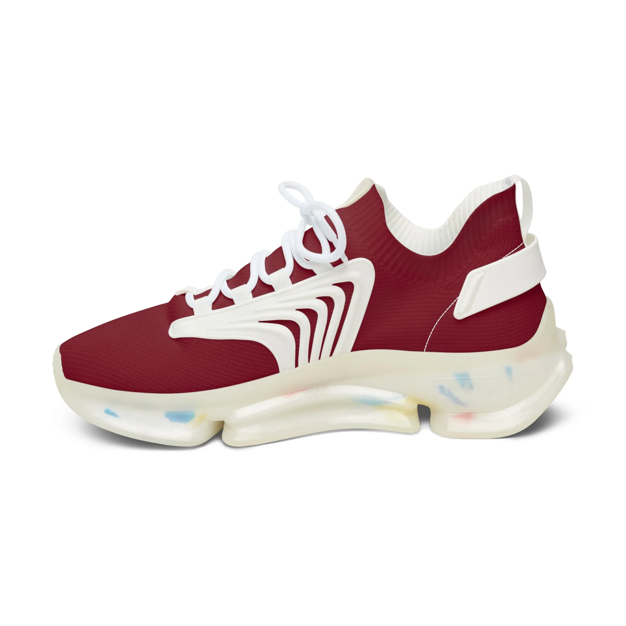 Burgundy Women's Mesh Sneakers