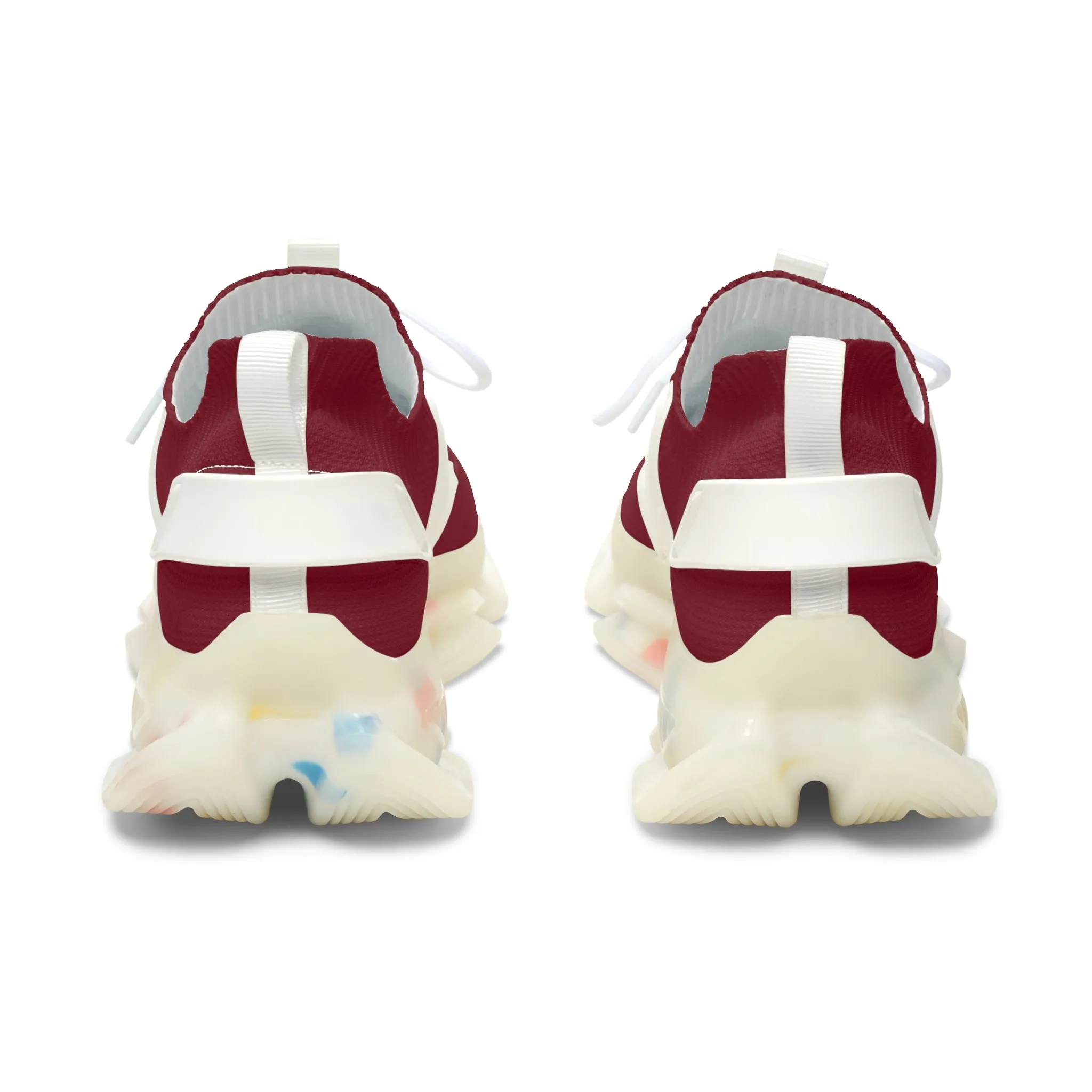 Burgundy Women's Mesh Sneakers