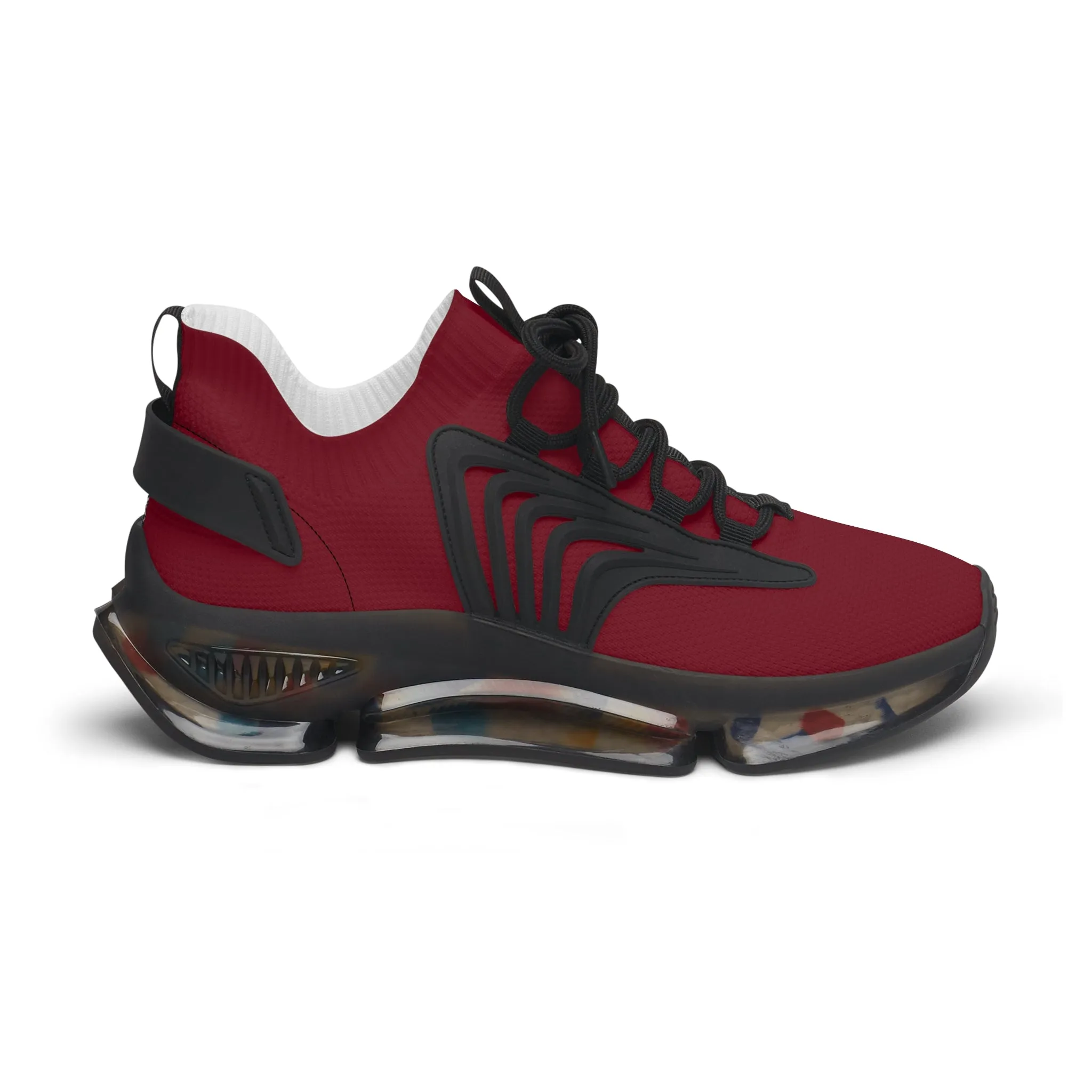 Burgundy Women's Mesh Sneakers
