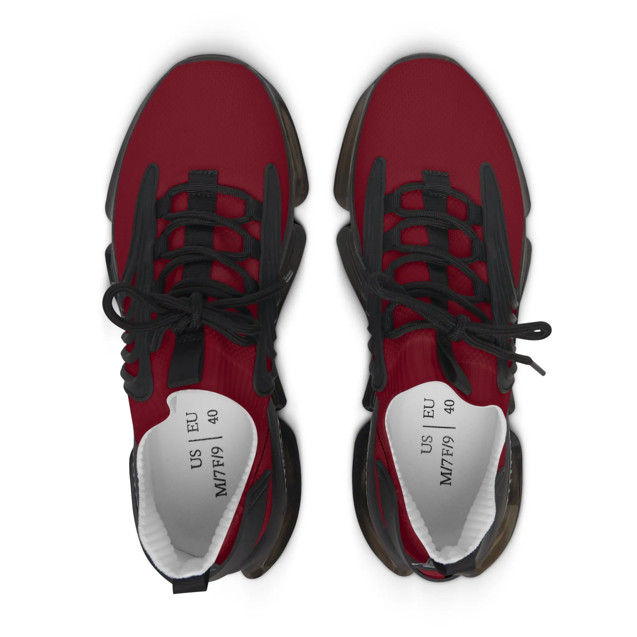 Burgundy Women's Mesh Sneakers