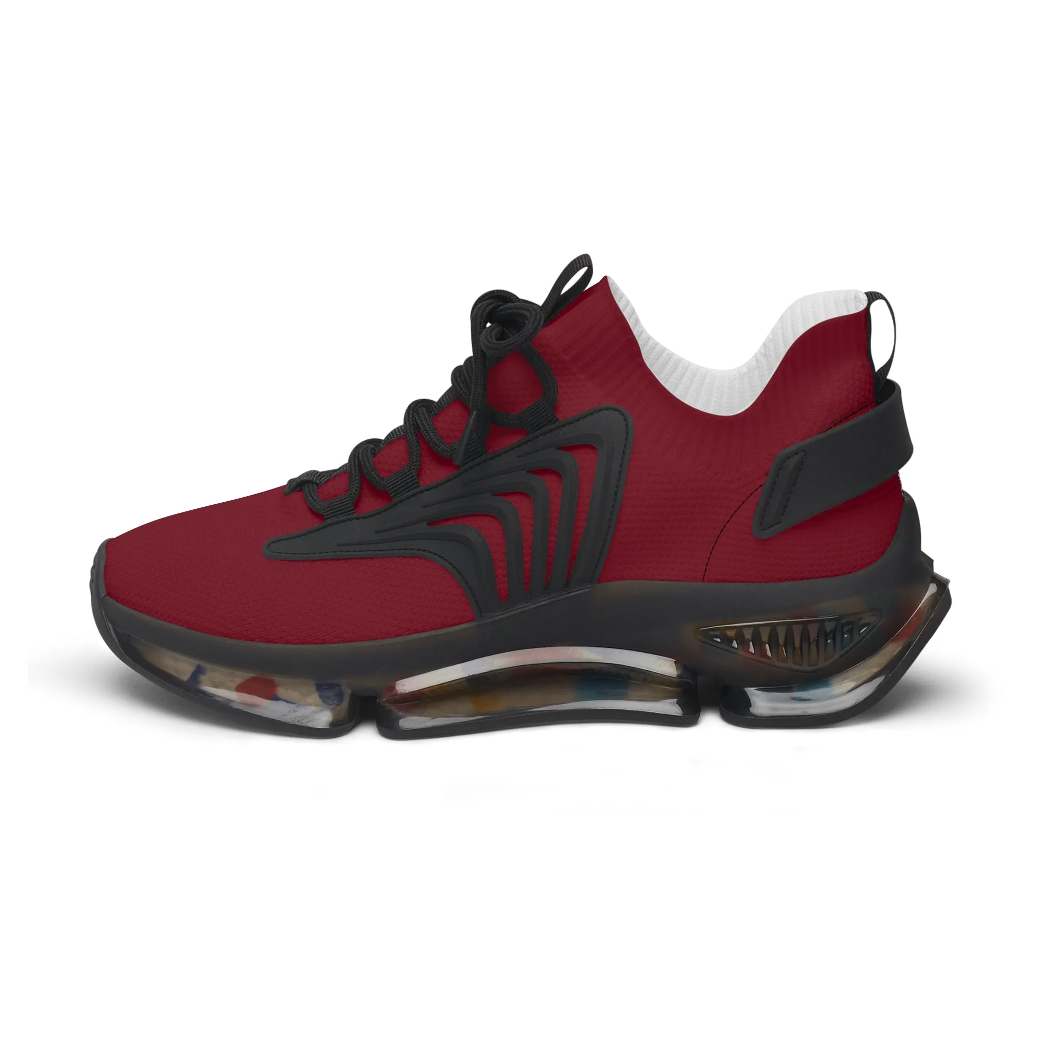 Burgundy Women's Mesh Sneakers