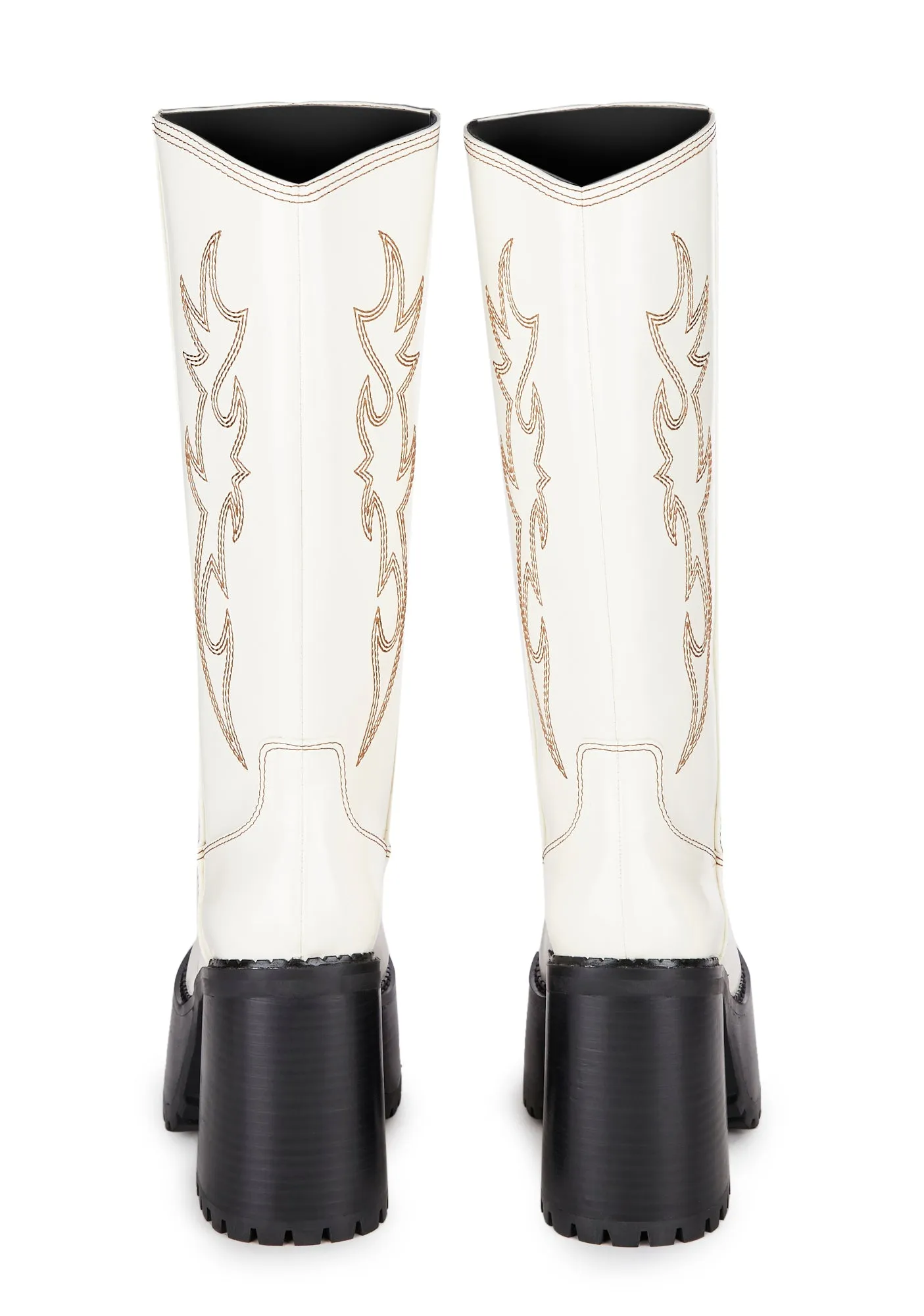 Canyon Town Western Boots - Cream
