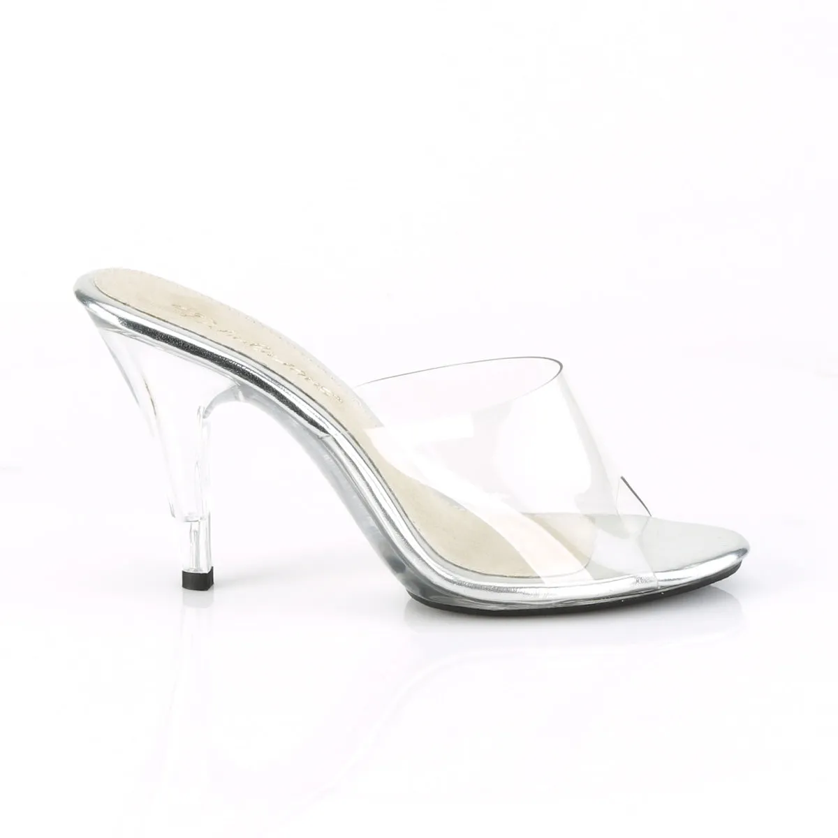 CARESS-401 Fabulicious Posing Comp 4" Heel Clear Sexy Slip On Shoes