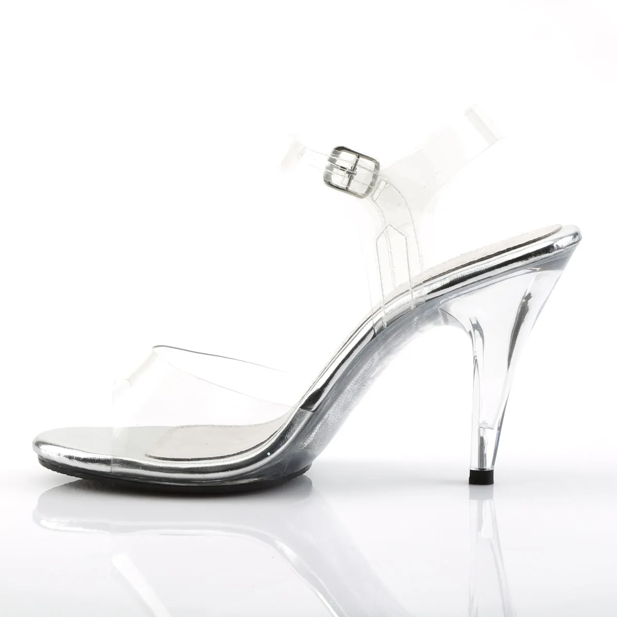 CARESS-408 Fabulicious Posing Comp 4" Heel Clear Perspex Sexy Shoes