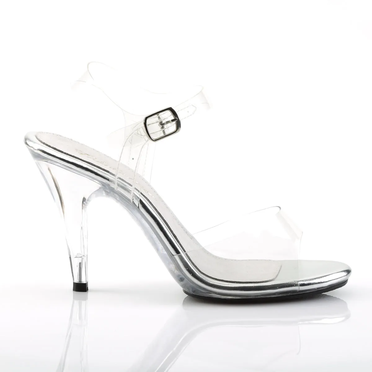 CARESS-408 Fabulicious Posing Comp 4" Heel Clear Perspex Sexy Shoes