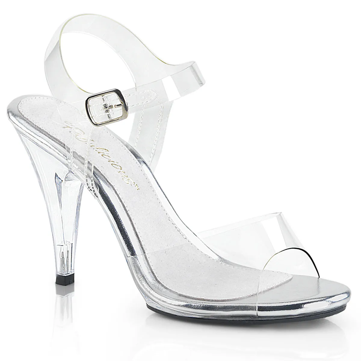 CARESS-408 Fabulicious Posing Comp 4" Heel Clear Perspex Sexy Shoes