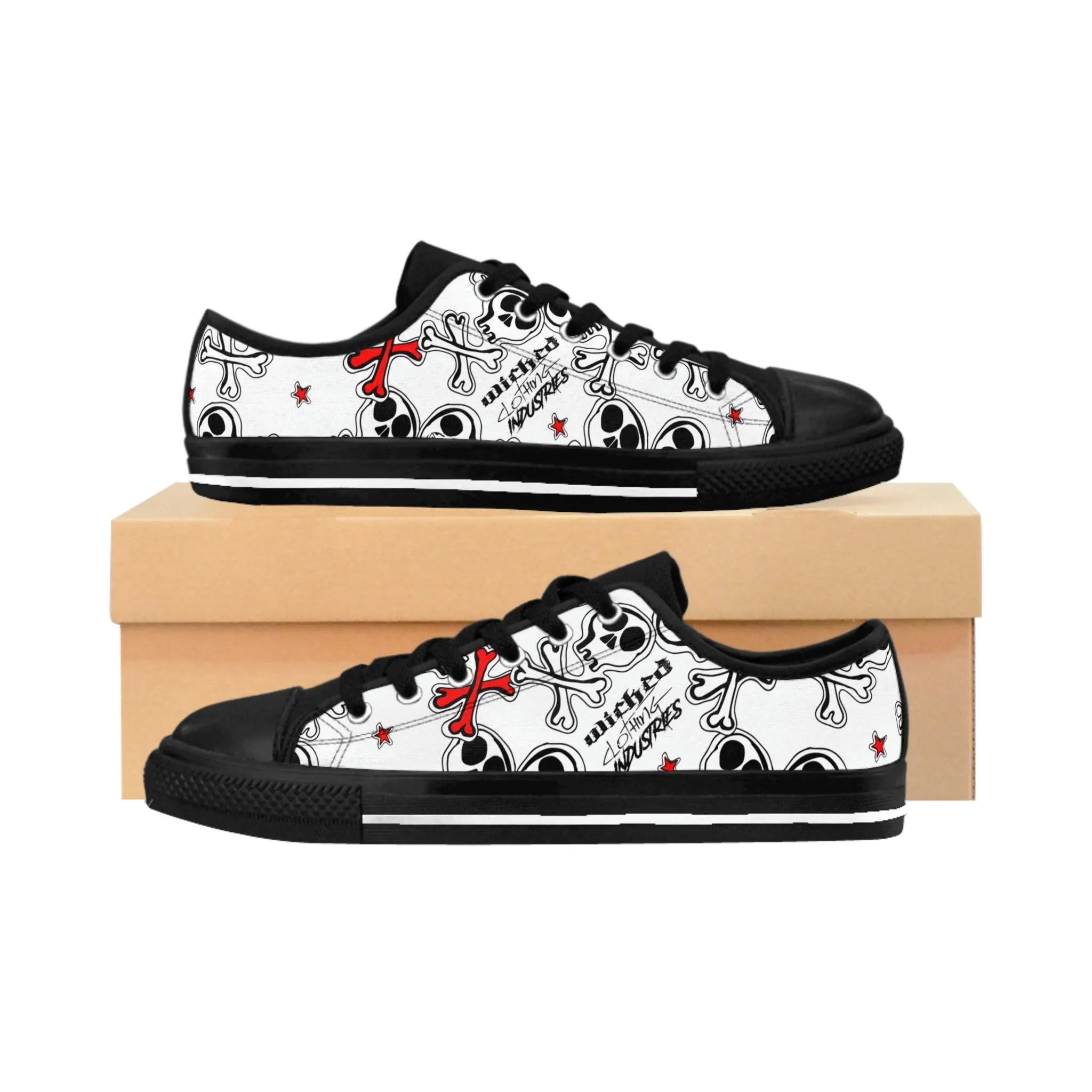 Cartoon Skulls Women's Sneakers