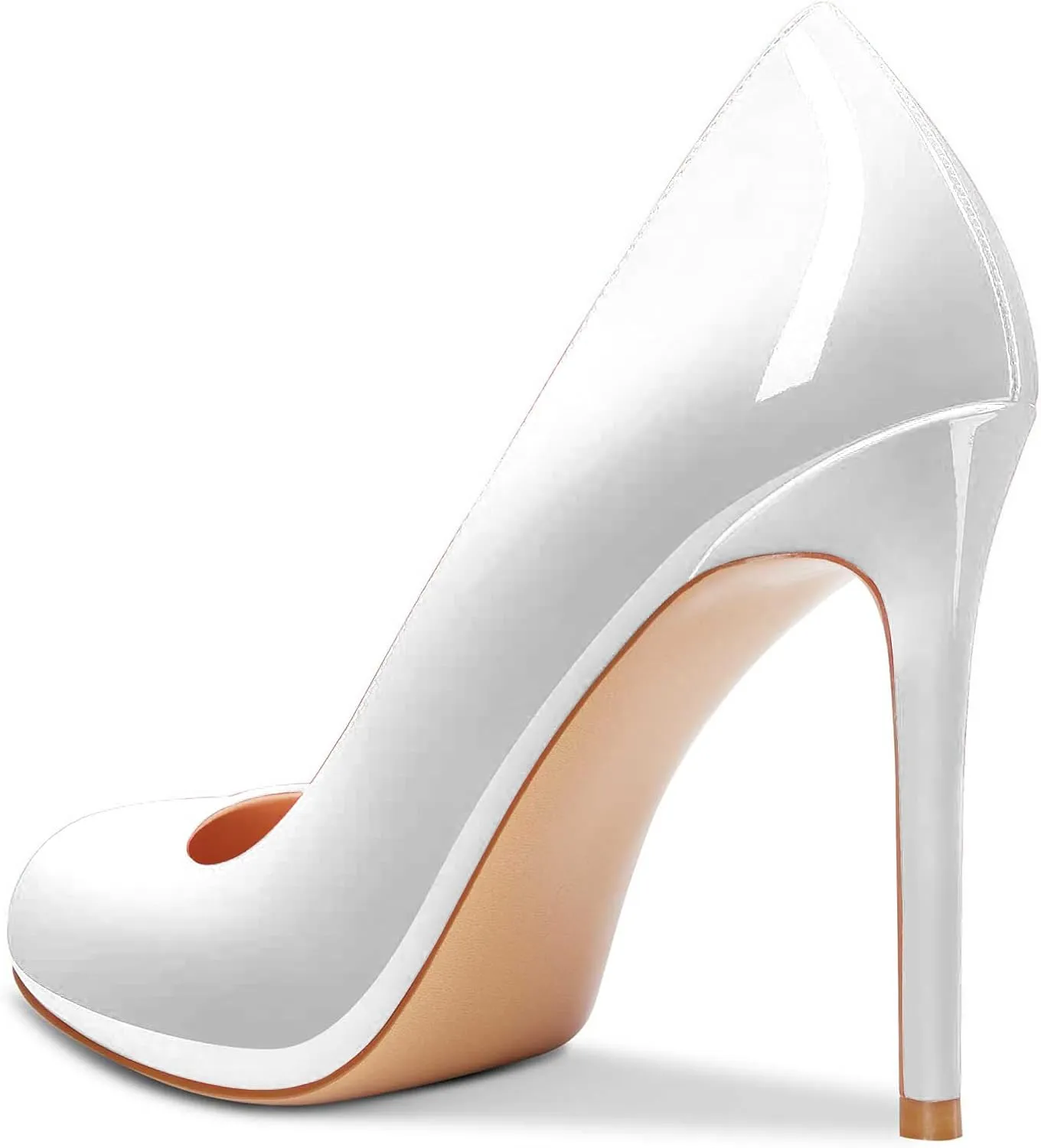 Castamere Womens Round Toe High Heels Pumps Slip On Stilettos 10CM Heel