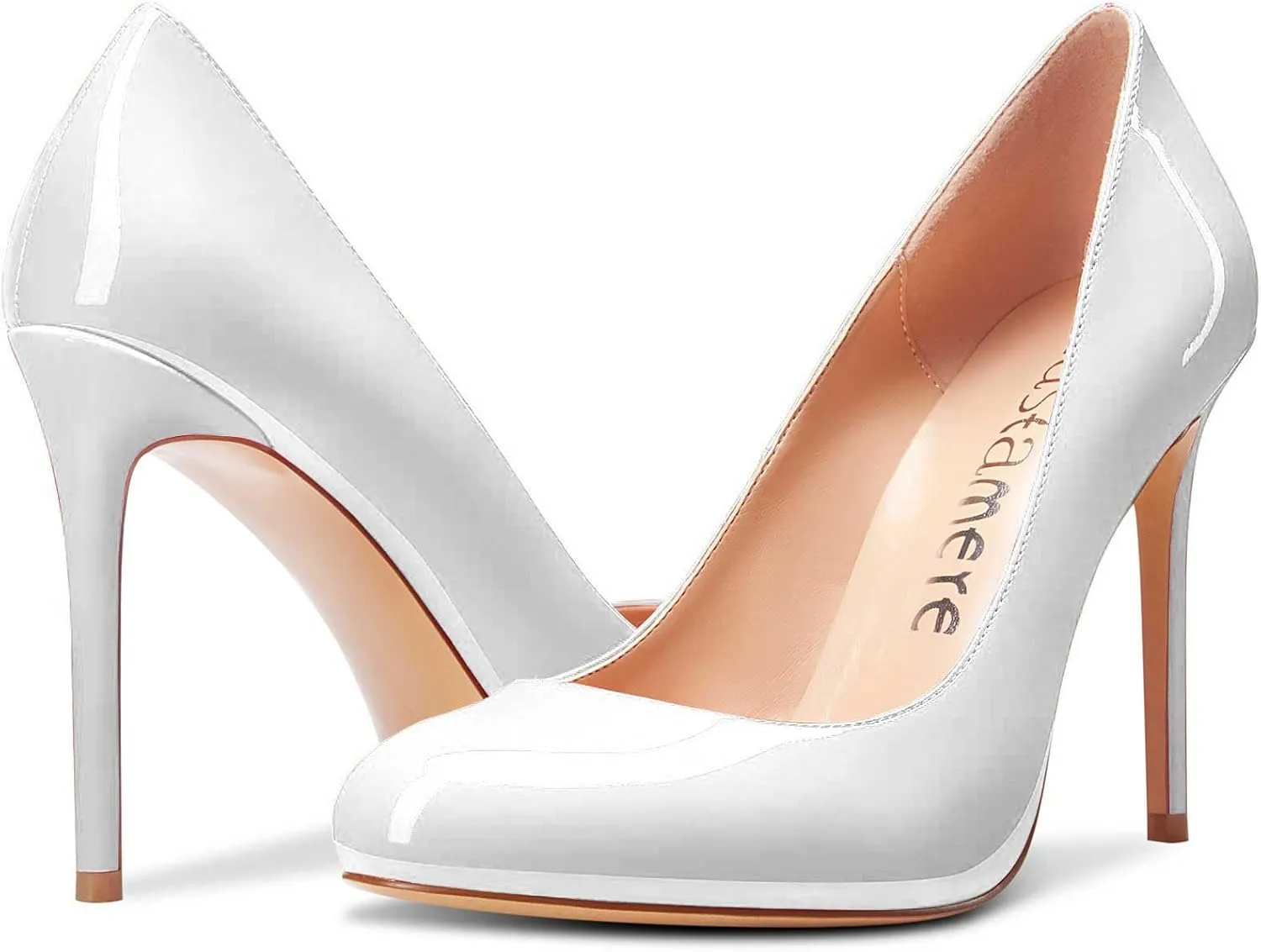 Castamere Womens Round Toe High Heels Pumps Slip On Stilettos 10CM Heel