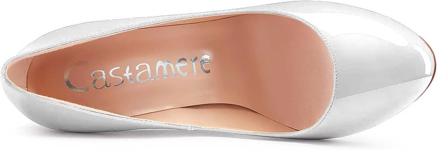 Castamere Womens Round Toe High Heels Pumps Slip On Stilettos 10CM Heel
