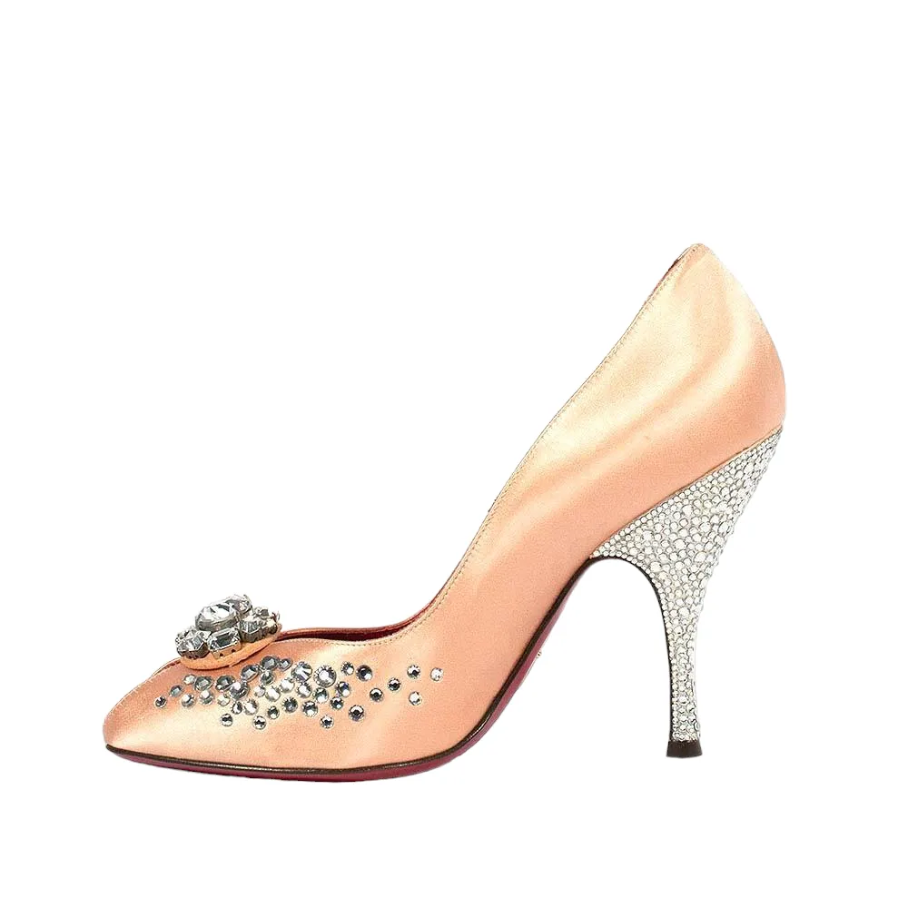 Cesare Paciotti Women's Shoes Crystalized Satin Evening Pumps (CPWCRY251)