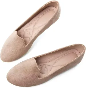 ChaiRong Zhou Flats for Women Dressy Round Toe Ballet Flat Shoes Comfortable Slip-ons Loafers Lightweight Casual Shoes
