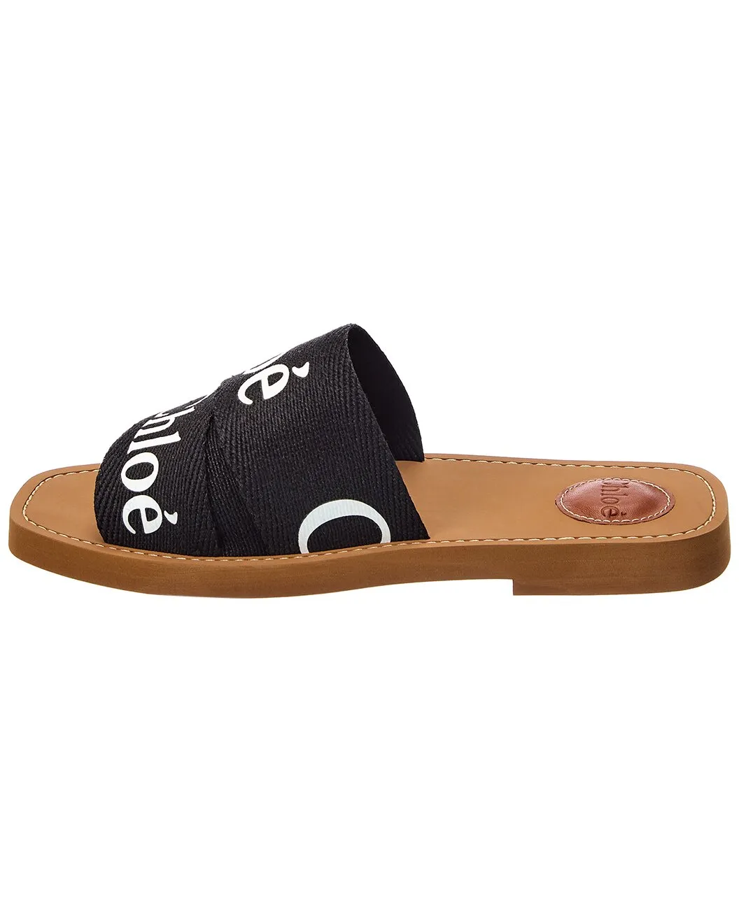 Chloé LOGO WOODY FLAT MULES