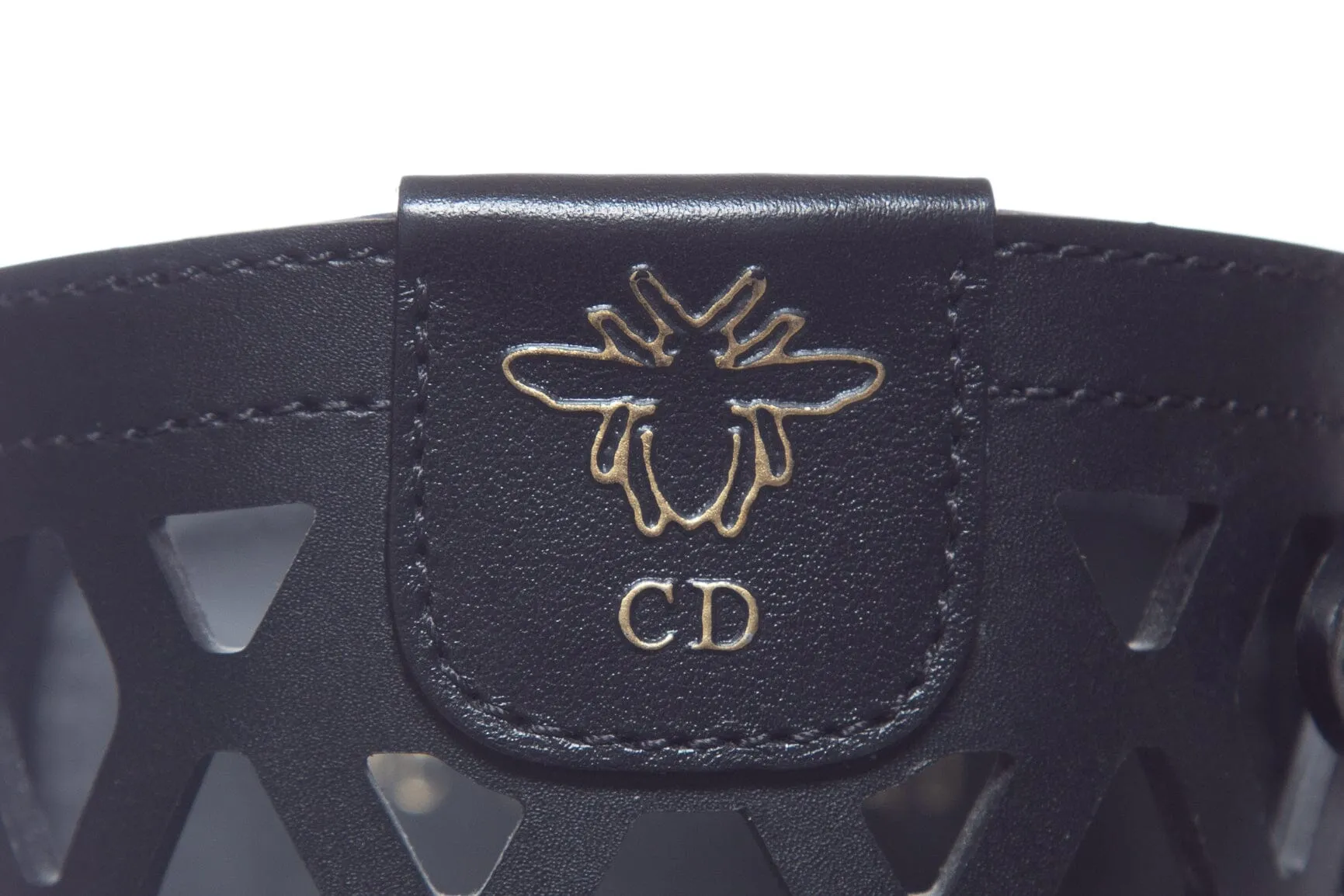 Christian Dior Black Leather Lasercut Combat Boots SZ 40
