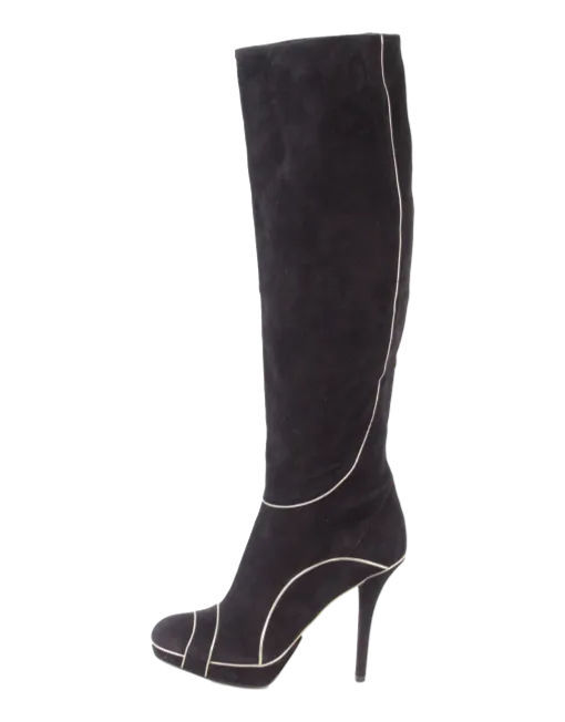 CHRISTIAN DIOR SUEDE OVER-THE-KNEE BOOTS