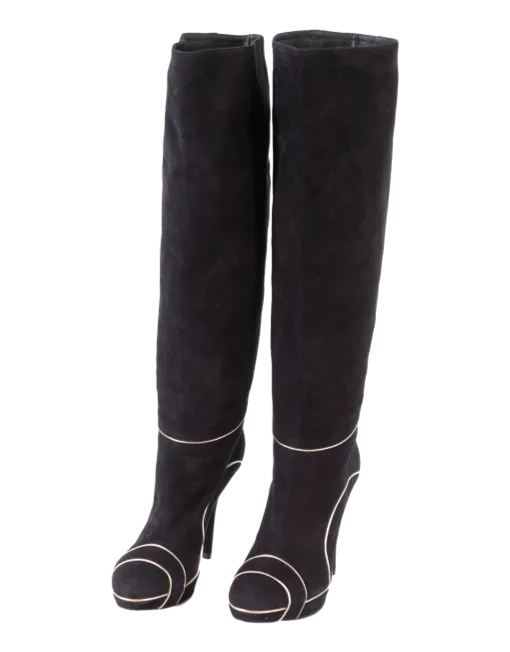 CHRISTIAN DIOR SUEDE OVER-THE-KNEE BOOTS