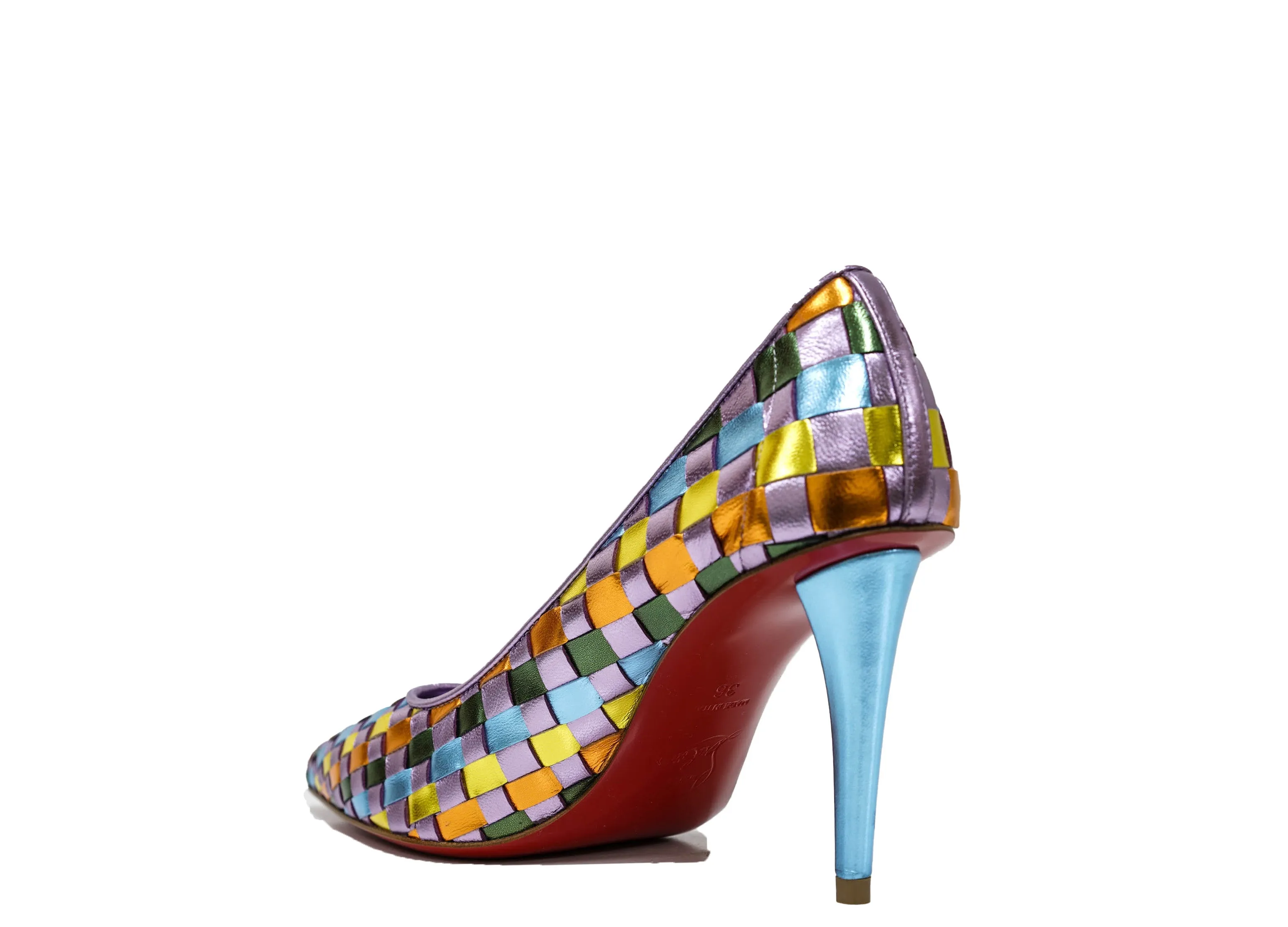 Christian Louboutin Women's Weave Multi Colour Pump 1240634 Damipump 40% off