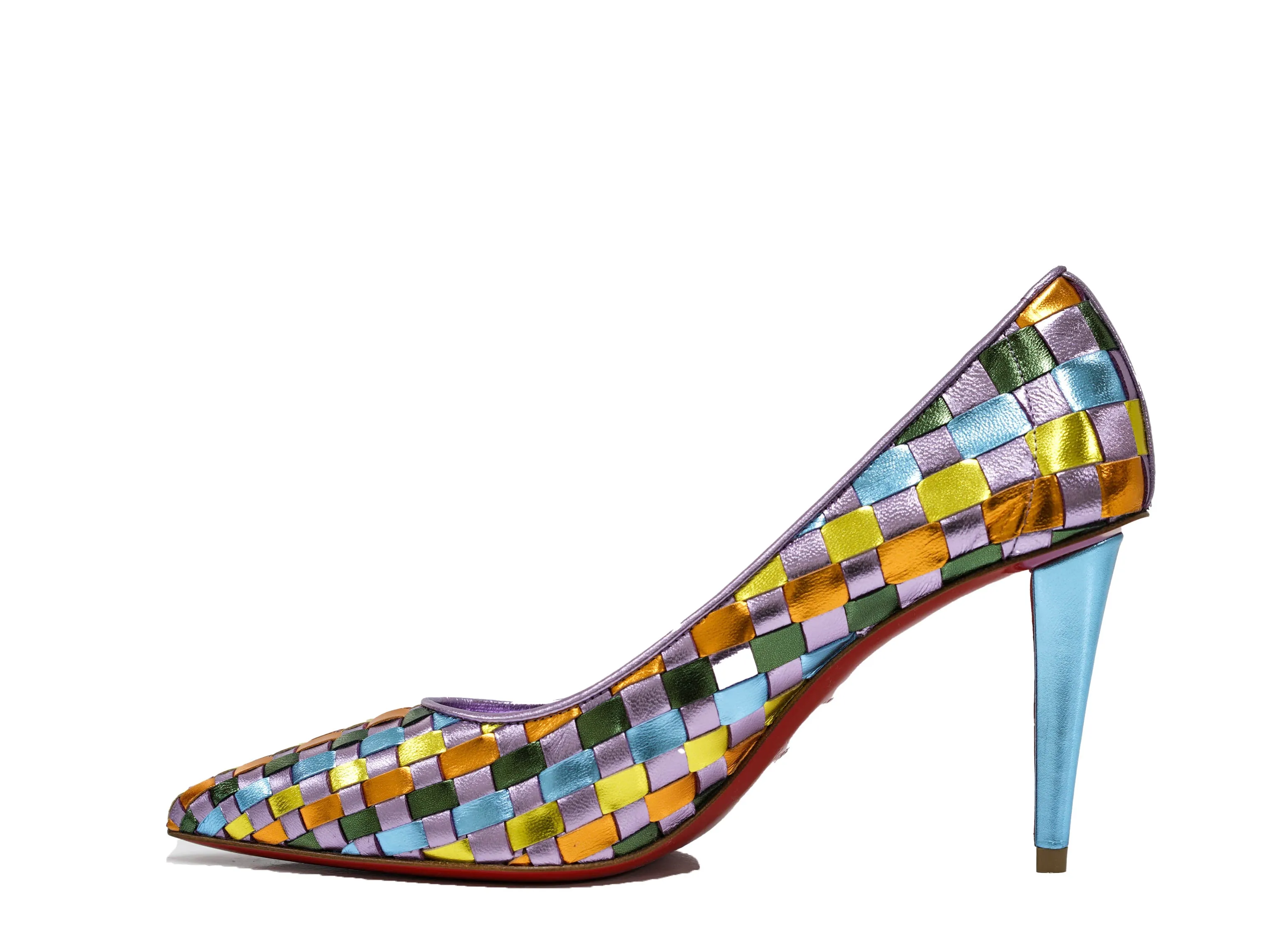 Christian Louboutin Women's Weave Multi Colour Pump 1240634 Damipump 40% off