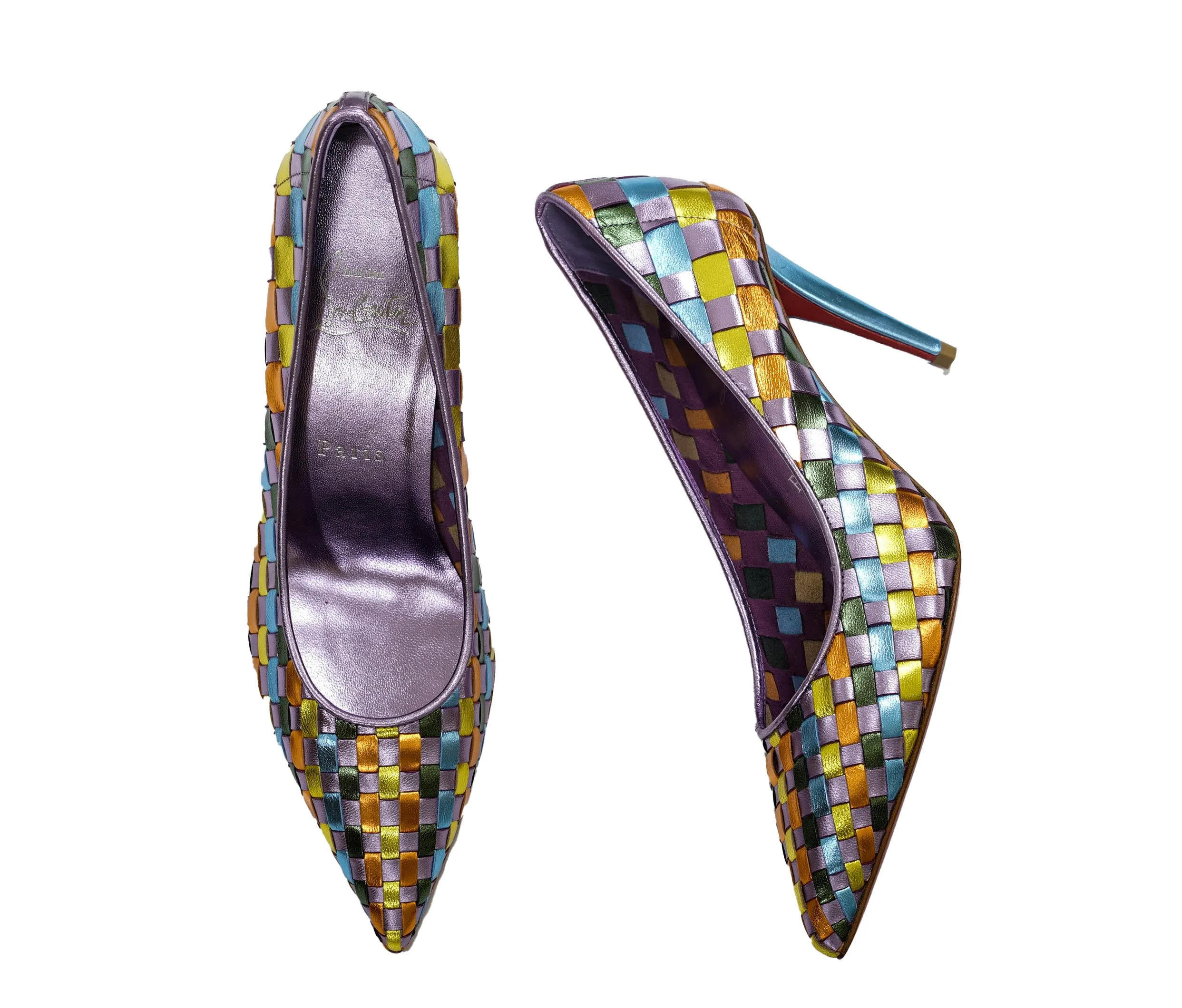 Christian Louboutin Women's Weave Multi Colour Pump 1240634 Damipump 40% off