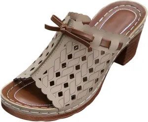 Chunky Heels for Women Wedge Siides Sandals Platform Open Toe Heels Slippers Slip on Elastic Band Wedges Shoes