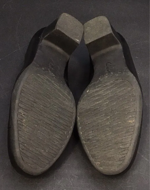 Clarks Women's Black Block Pump Heels - Size 8